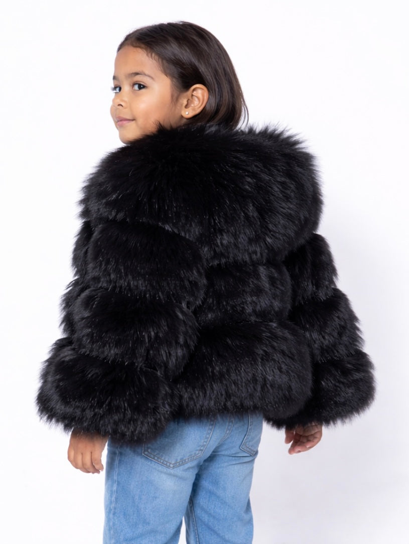 Fourrure enfant noir