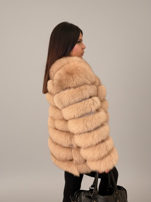 Beige Mid-Length Fur