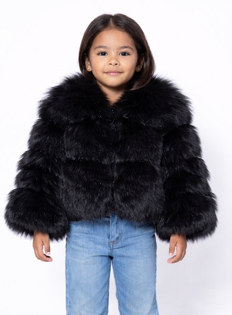Fourrure enfant noir